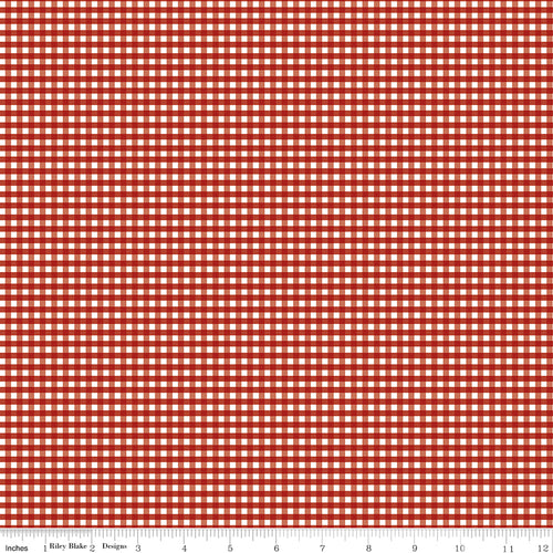 Gingham | Riley Blake Designs | 1/8" Small Barn Red