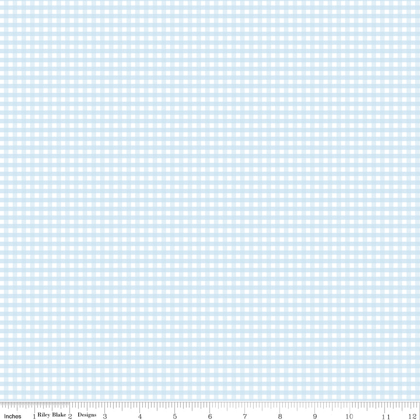 Gingham | Riley Blake Designs | 1/8" Small Boy Blue | Riley Blake Designs