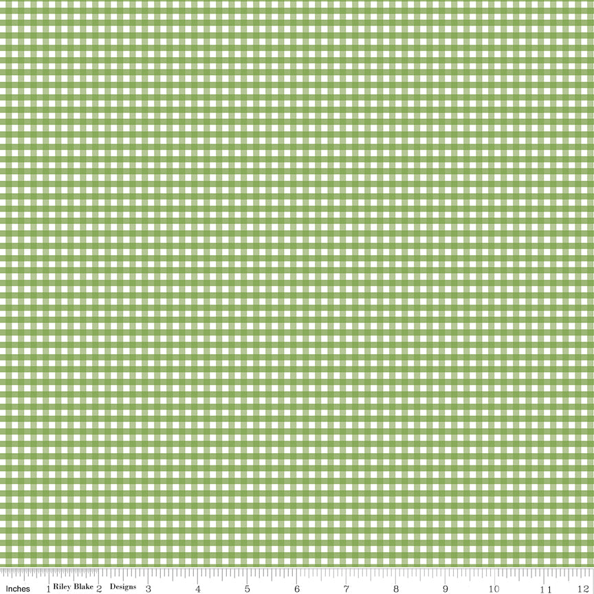 Gingham | Riley Blake Designs | 1/8" Small Green