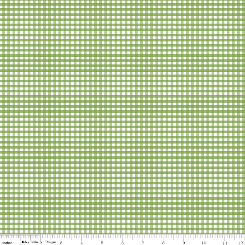 Gingham | Riley Blake Designs | 1/8" Small Green