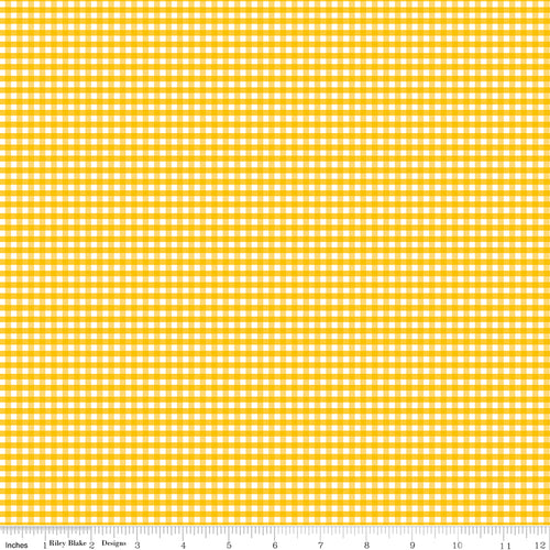 Gingham | Riley Blake Designs | 1/8" Small Mustard