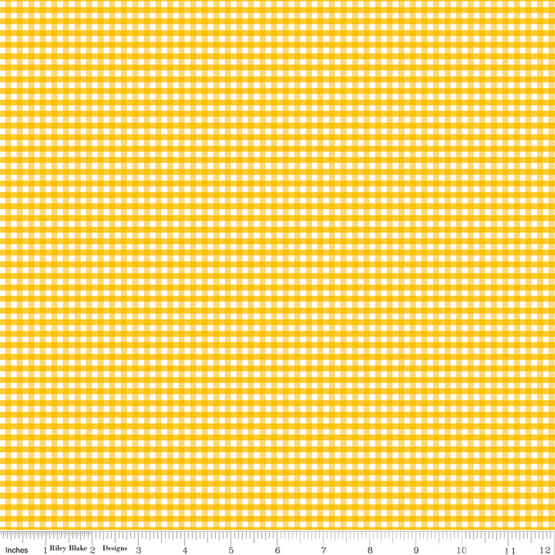 Gingham | Riley Blake Designs | 1/8" Small Mustard