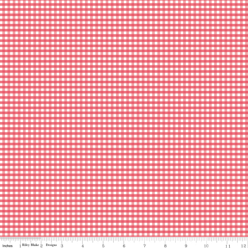 Gingham | Riley Blake Designs | 1/8" Tea Rose