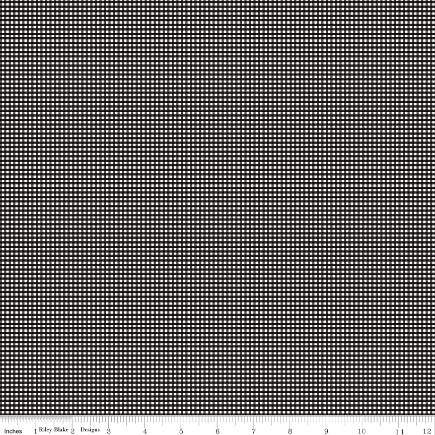 Gingham | Riley Blake Designs | 1/8" Small Black