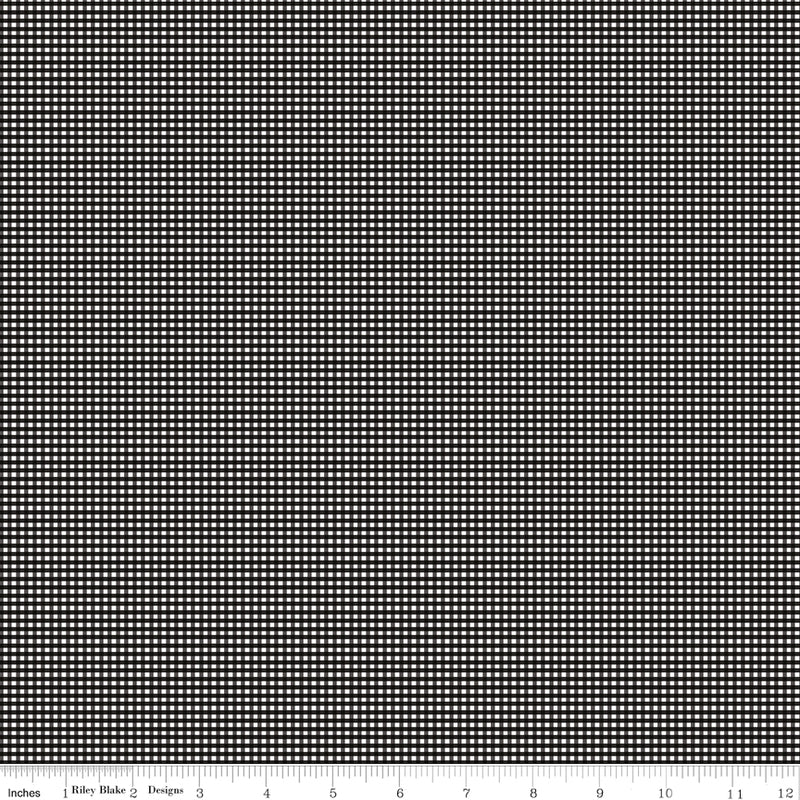 Gingham | Riley Blake Designs | 1/8" Small Black