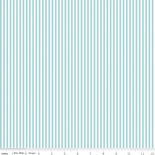 Stripes | Riley Blake Designs | 1/8" Aqua