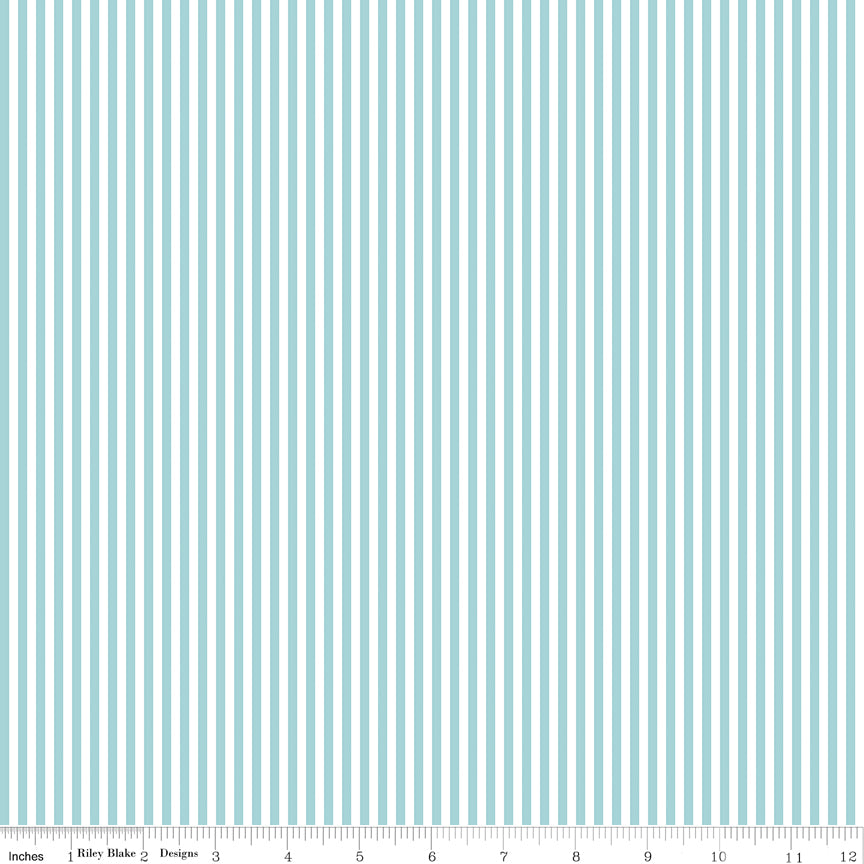 Stripes | Riley Blake Designs | 1/8" Aqua