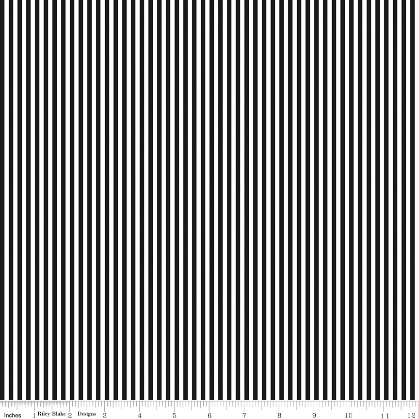 Stripes | Riley Blake Designs | 1/8" Black