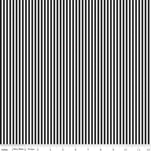 Stripes | Riley Blake Designs | 1/8" Black