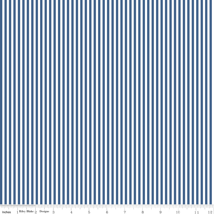 Stripes | Riley Blake Designs | 1/8" Denim