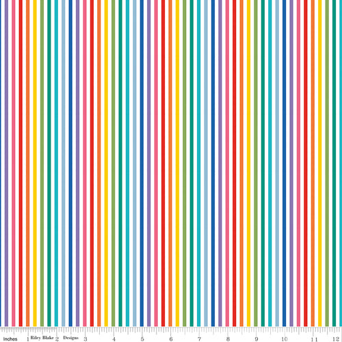 Stripes | Riley Blake Designs | 1/8" Rainbow
