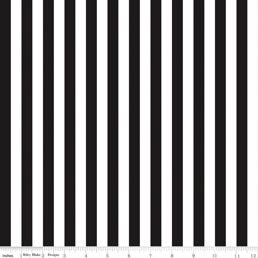 Stripes | Riley Blake Designs | 1/2" Black