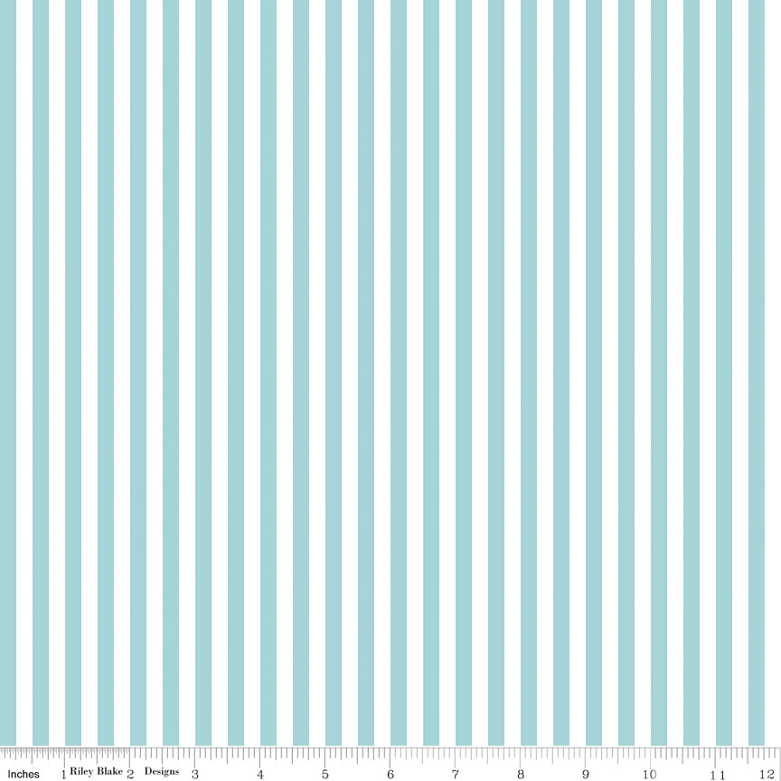 Stripes | Riley Blake Designs | 1/4" Aqua