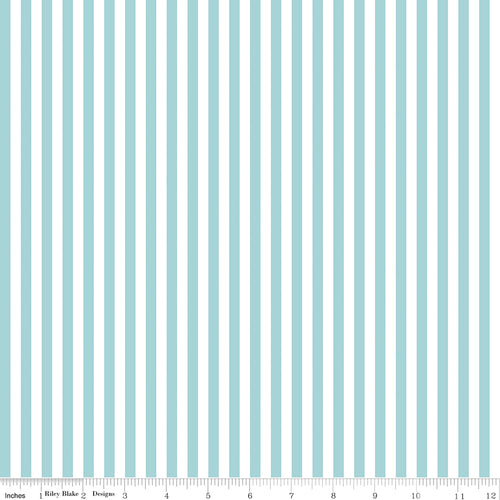 Stripes | Riley Blake Designs | 1/4" Aqua