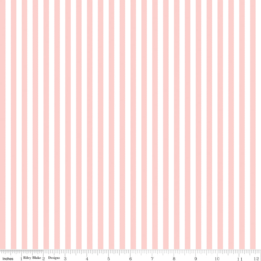 Stripes | Riley Blake Designs | 1/4" Baby Pink