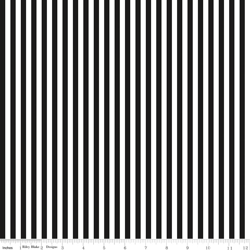 Stripes | Riley Blake Designs | 1/4" Black