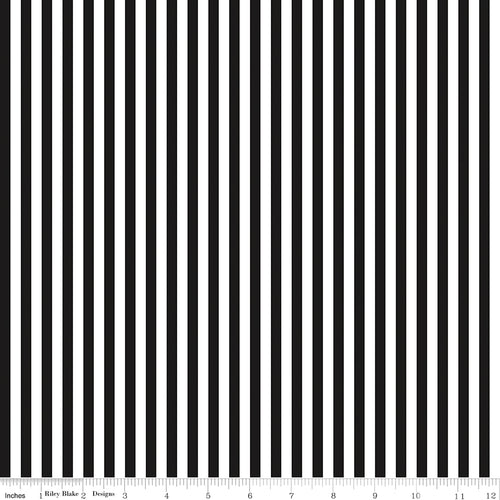 Stripes | Riley Blake Designs | 1/4" Black