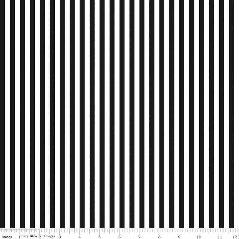 Stripes | Riley Blake Designs | 1/4" Black