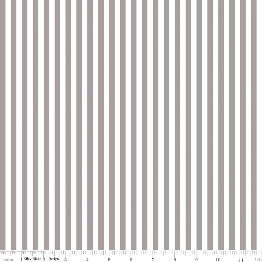 Stripes | Riley Blake Designs | 1/4" Gray