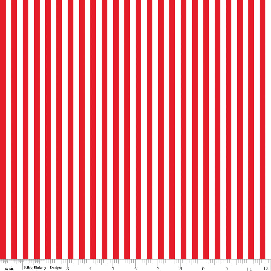 Stripes | Riley Blake Designs | 1/4" Red