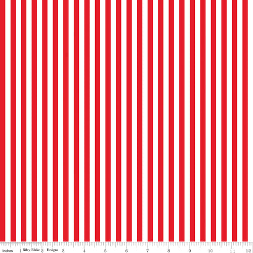 Stripes | Riley Blake Designs | 1/4" Red