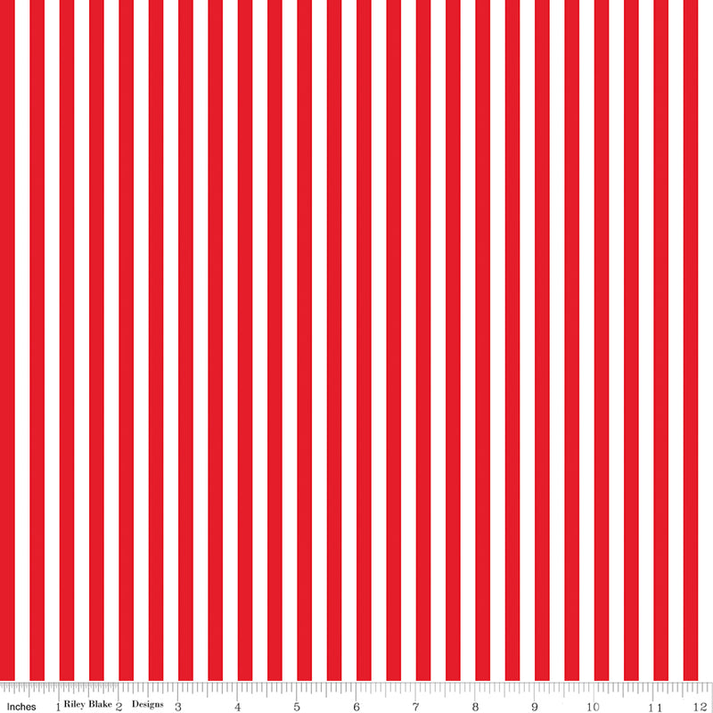 Stripes | Riley Blake Designs | 1/4" Red