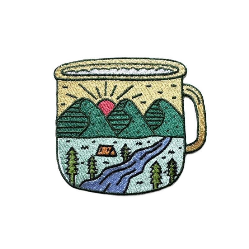 Camping Mug Embroidered Patch | Anne Van + Co