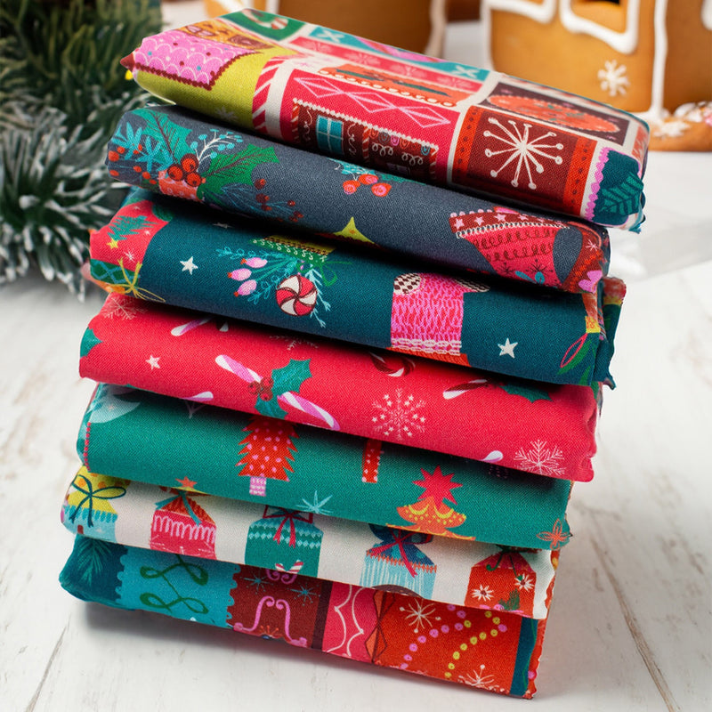 Candy Cane | Fat Quarter Bundle | Helen Black Designs | Dashwood Studio