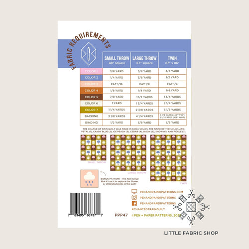 Chance of Rain | Quilt Pattern | Pen + Paper Patterns