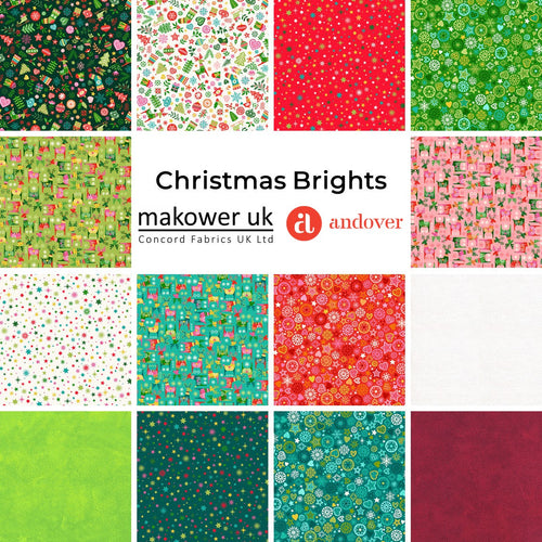 Christmas Brights | Makower UK | Half Yard Bundle | Andover Fabrics