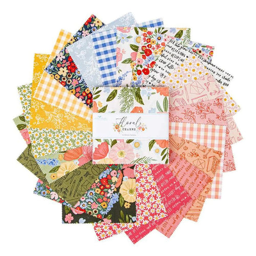 Floral Charms | 5" Charm Pack | Riley Blake Designs | Kelsey Carlson