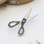 Floral Scissors Interactive in Silver Enamel Pin | The Gray Muse