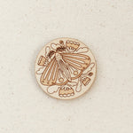 Forest Moth Wooden Needle Minder - Mosaic | Oh, Little Wren