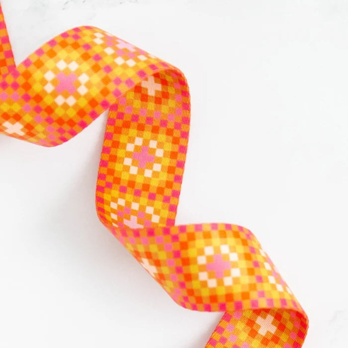 1 1/2" Webbing | Ruby Star Society | Granny Squares - Caramel | Alexia Marcelle Abegg