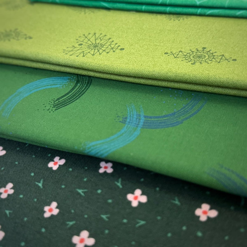 Green | Stash Builder Half Yard Bundle | Little Fabric Shop