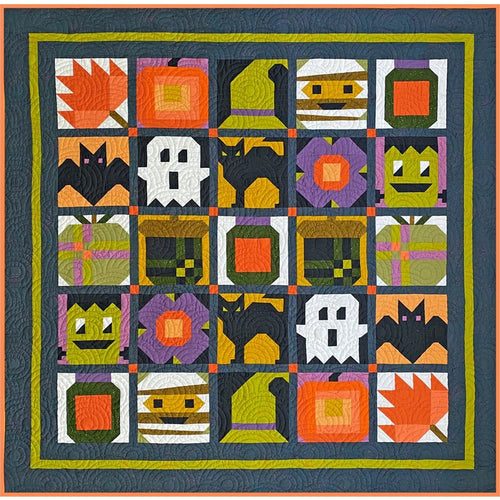 Happy Hallows Quilt Kit | Complete Fabric Bundle | Poorhouse Quilt Designs