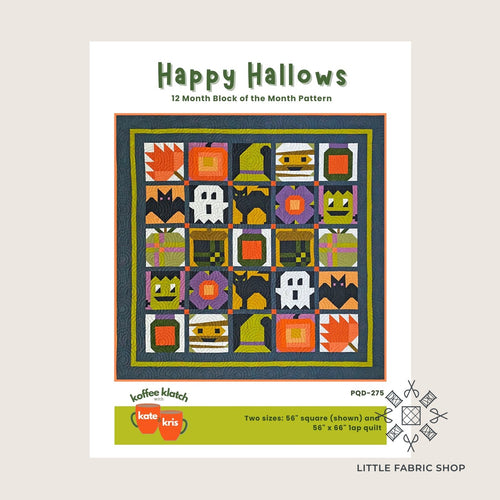 Happy Hallows Quilt Kit | Complete Fabric Bundle | Poorhouse Quilt Designs
