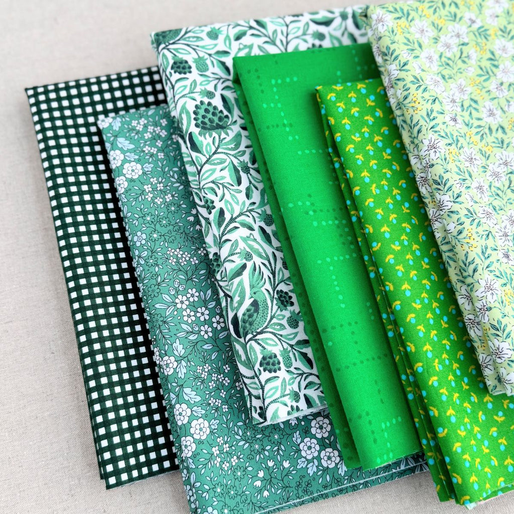 Green | Stash Builder Half Yard Bundle | Little Fabric Shop