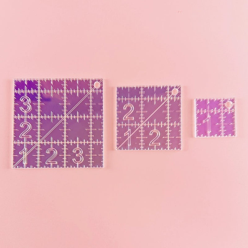 Mini Squares Iridescent Set Quilting Ruler | Whipstitch Handmade | Feral Notions