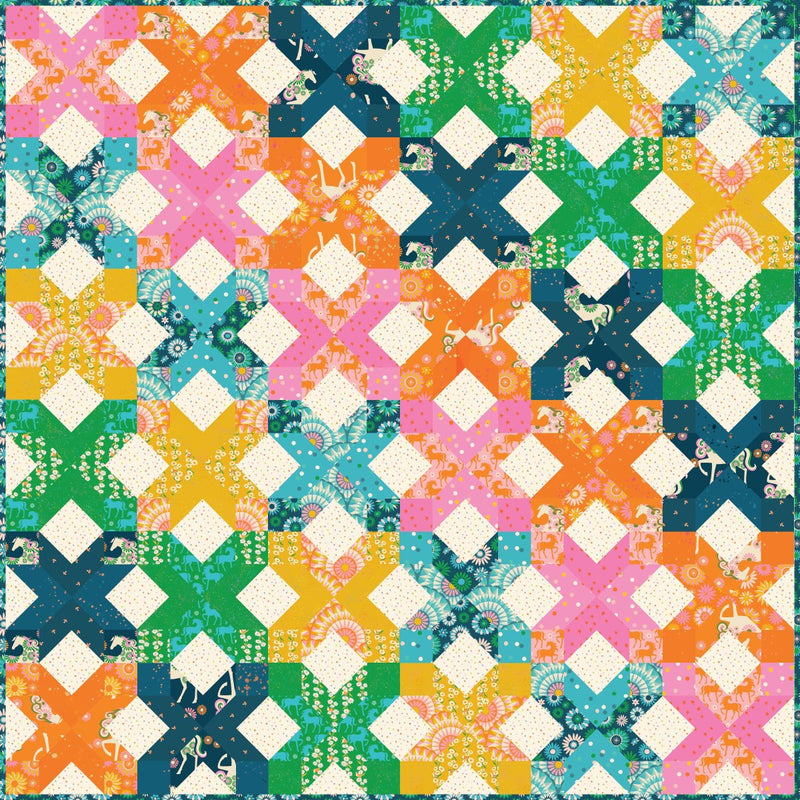 Ironwood Point | Quilt Pattern | Holly Clarke Design | Carousel Fabric by Melody Miller of Ruby Star Society