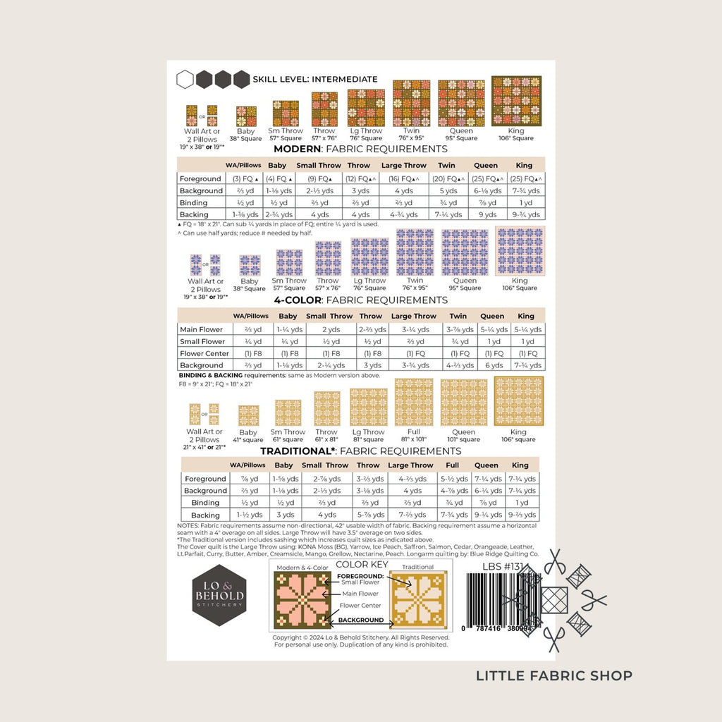 Knitted Bloom | Quilt Pattern | Lo & Behold Stitchery