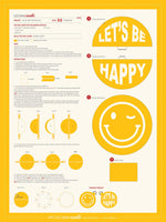 Let's Be Happy Zipper Pouch | Cut Sew Create | Moda Fabrics