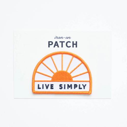 Live Simply Embroidered Patches | Union Made