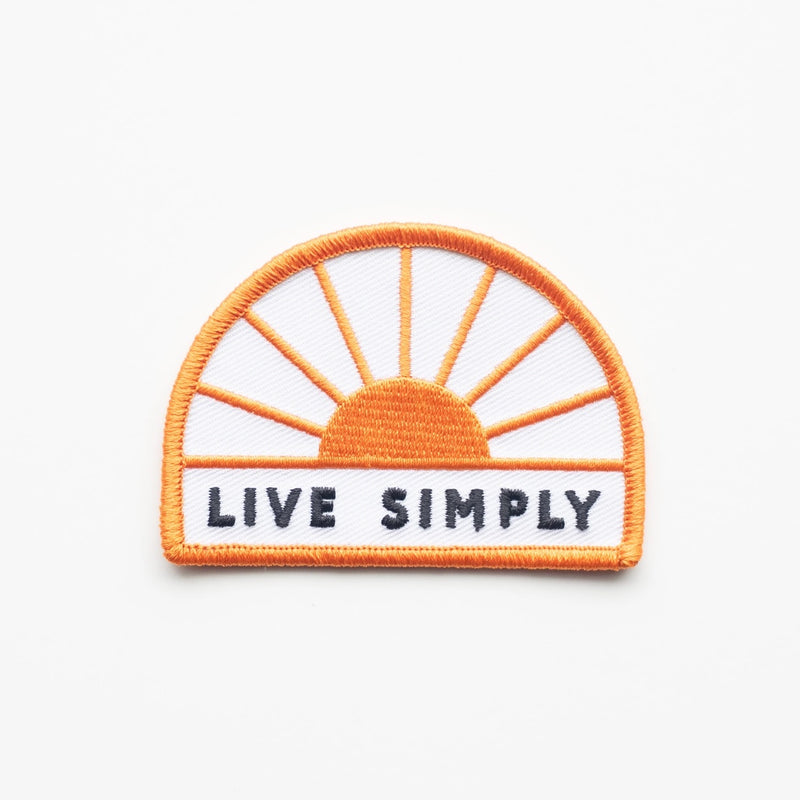 Live Simply Embroidered Patches | Union Made