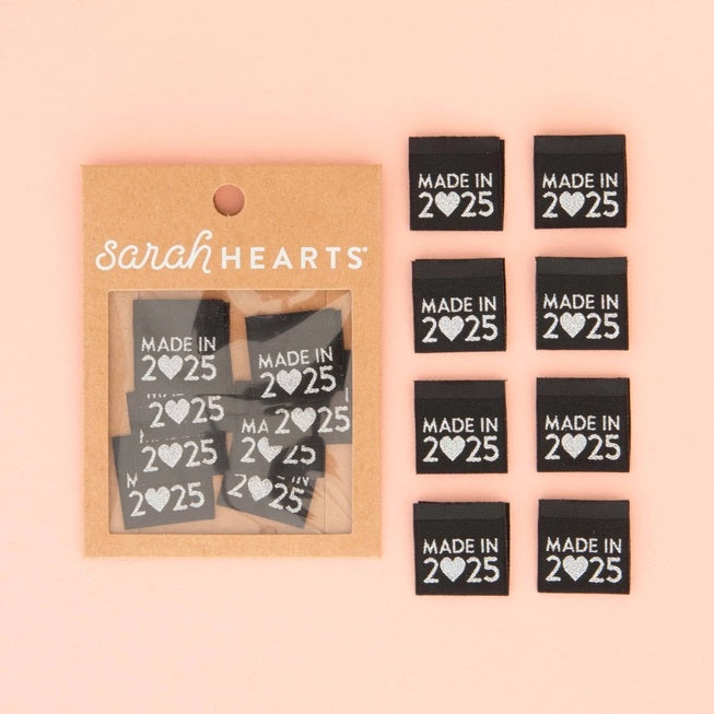 Made in 2025 | Fabric Labels | Sarah Hearts