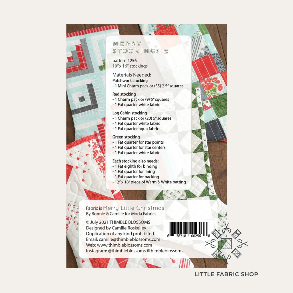 Merry Stockings 2 | Christmas Pattern | Thimble Blossoms | Camille Roskelley