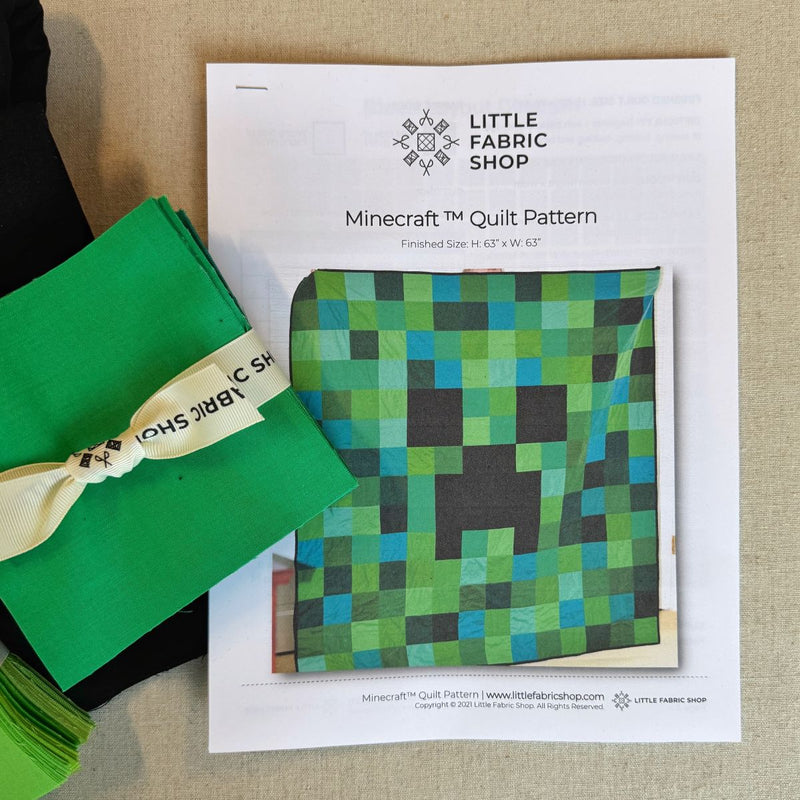Minecraft Creeper Quilt Kit | Little Fabric Shop