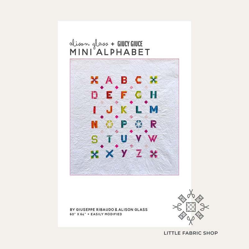 Alison Glass + Giucy Giuce Mini Series Pattern | Alphabet | Mini Alphabet Pattern