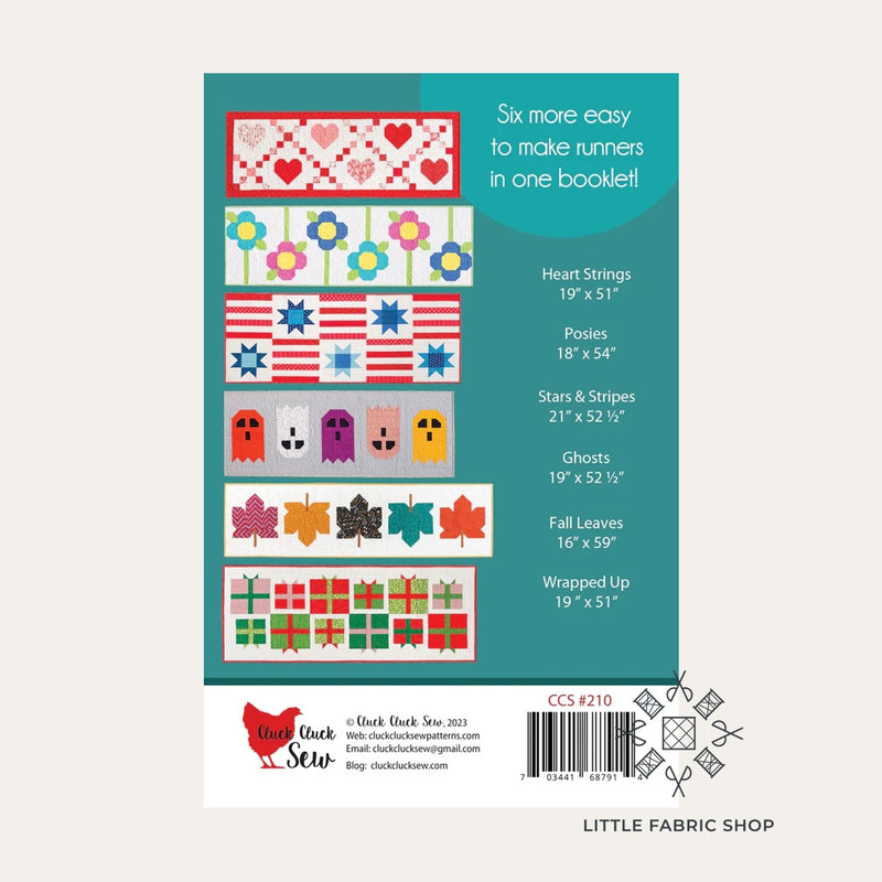 Modern Holiday Table Runners Vol. 2 | Sewing Pattern | Cluck Cluck Sew