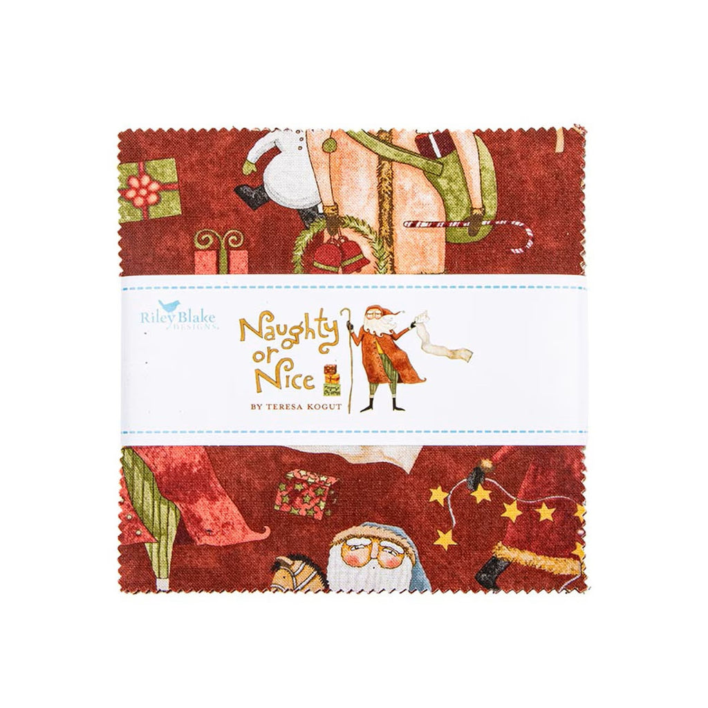 Naughty or Nice | 5" Charm Pack | Riley Blake Designs